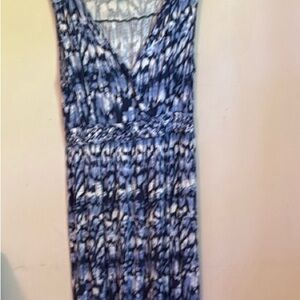 Ronni Nicole Blue Patterned Women's Maxi Dress